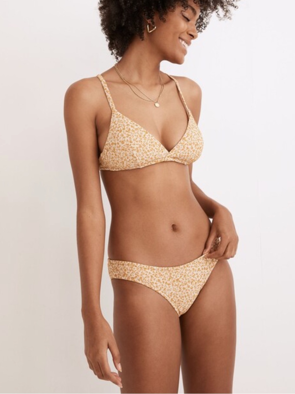 Madewell Jacquard Tie Back Bikini Set